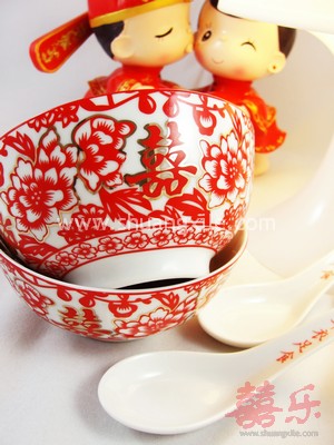 Dining Set - Gold Red Happiness